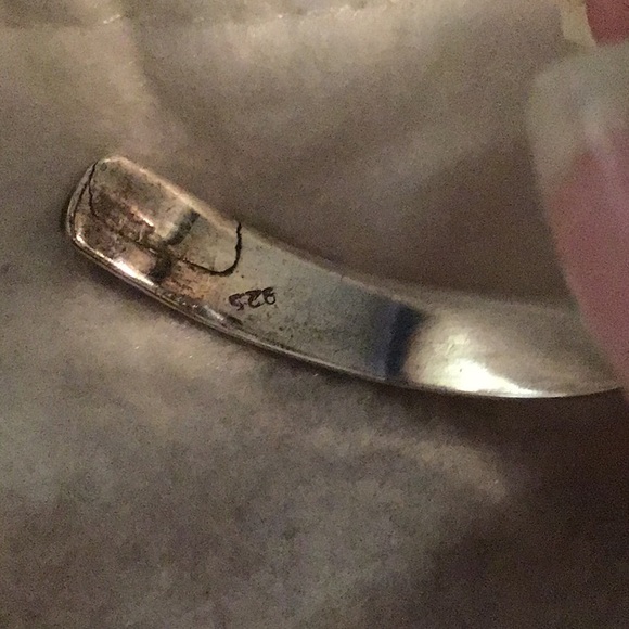 VINTAGE STERLING SILVER GEMSTONE π BRACELET! - Picture 4 of 7